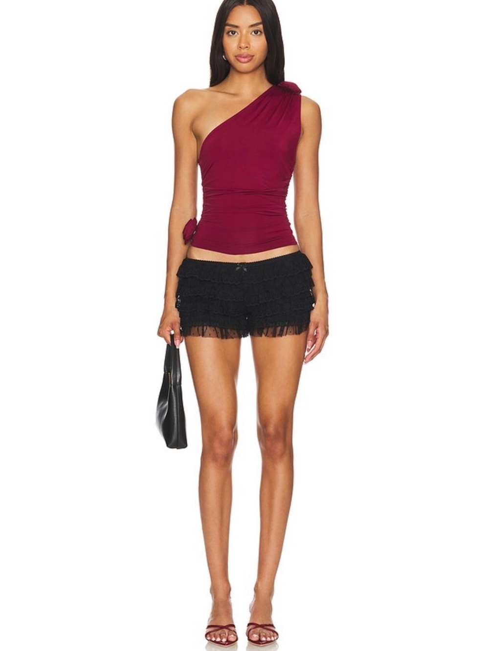 Jaded London Rhea Lace Bloomer Shorts in Black - Picture 2 of 5